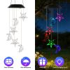 Color Changing Solar Wind Chime Light, Moon & Star Wind Chimes, Waterproof Outdoor Hanging Decor for Garden Balcony Porch