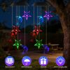 Color Changing Solar Wind Chime Light, Moon & Star Wind Chimes, Waterproof Outdoor Hanging Decor for Garden Balcony Porch