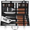 22PCS Heavy Duty BBQ Grill Accessories Set, Non-Slip Grill Tools for Outdoor Grill Set Stainless Steel Grill Utensils Set