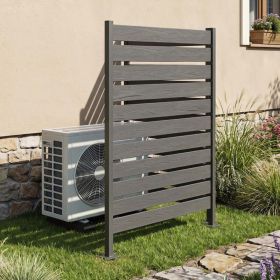 Outdoor Privacy Screen Fence for Backyard Pool Lawn (Color: Gray)