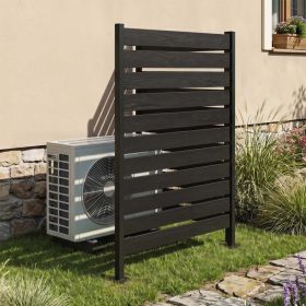 Outdoor Privacy Screen Fence for Backyard Pool Lawn (Color: black)