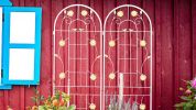 4 Pack Metal Garden Trellis 71" x 19.7" Rustproof Trellis for Climbing Plants Outdoor Flower Support