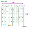4 Pack Metal Garden Trellis 71" x 19.7" Rustproof Trellis for Climbing Plants Outdoor Flower Support