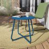 Outdoor Table Small Patio Side Table, Round Metal Side Table, Weatherproof, Portable, Outdoor End for Garden, Balcony, Yard