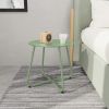 Outdoor Table Small Patio Side Table, Round Metal Side Table, Weatherproof, Portable, Outdoor End for Garden, Balcony, Yard