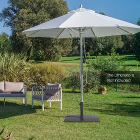 20 Inches Patio Umbrella Base Stand with 4 Adjustable Footpads (Color: black)