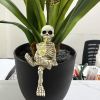 Halloween Skeleton Flowerpot Decoration, Weather Resistant Resin Garden Statue