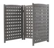 3-Panel Outdoor Air Conditioner Fence Screen, Outside Wood Privacy Fence, 32" W x 38" H