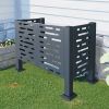 Air Conditioner Fence for Outdoor Units,Metal Privacy Fence Cover, Perfect to Conceal Air Conditioning Units,3- Fence Panels