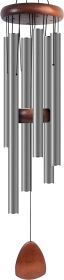 Large Aluminium Wind Chimes 37 Inches to Create a Zen Atmosphere Suitable for Outdoor, Garden (Color: Silver Grey)