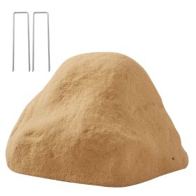 Faux Rock Cover, Outdoor Fake Rock Well Pump Cover, Realistic Natural Texture (Shape: Irregular Cone, Color: Sandy)