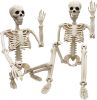 2 Pack 36"Halloween Skeleton - 3 ft Life Size Human Skeleton with Full Body Posable Joints Plastic Skeleton for Halloween Skeletons Decor Yard Patio L