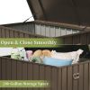 Outdoor Storage Deck Box Waterproof, Large Patio Storage Bin for Outside Cushions, Throw Pillows, Garden Tools, Lockable