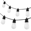 RGB Outdoor String Lights, Outside Patio Lights with APP Control, 15 Single-Color Adjustable Brightness Time Setting