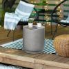 Lightweight Accent Table with Concrete Finish Round Side Table