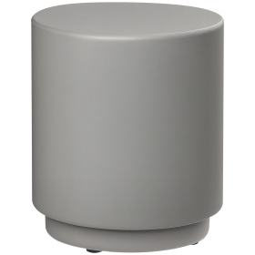 Lightweight Accent Table with Concrete Finish Round Side Table (Color: Light Gray)