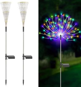 Outdoor Solar Fireworks Light 150LED 8 Lighting Mode Sensor Light Waterproof Garden Decoration Courtyard Passage Christmas, Halloween, Party, Wedding (Quantity: 12PCS)