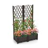 Raised Garden Bed with Trellis Planter Box for Climbing Plants