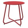 Outdoor Table Small Patio Side Table, Round Metal Side Table, Weatherproof, Portable, Outdoor End for Garden, Balcony, Yard