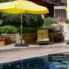 20 Inches Patio Umbrella Base Stand with 4 Adjustable Footpads