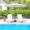 1 Piece 9ft Patio Parasol with Sunshade for Patio, Garden, Pool, Balcony