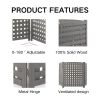 3-Panel Outdoor Air Conditioner Fence Screen, Outside Wood Privacy Fence, 32" W x 38" H