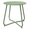 Outdoor Table Small Patio Side Table, Round Metal Side Table, Weatherproof, Portable, Outdoor End for Garden, Balcony, Yard