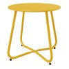 Outdoor Table Small Patio Side Table, Round Metal Side Table, Weatherproof, Portable, Outdoor End for Garden, Balcony, Yard