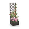 Raised Garden Bed with Trellis Planter Box for Climbing Plants