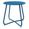 Outdoor Table Small Patio Side Table, Round Metal Side Table, Weatherproof, Portable, Outdoor End for Garden, Balcony, Yard