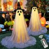 2Packs Halloween Decorations Outdoor,Halloweens Party Decoration Indoor,Spooky Ghost with Remote Control String Lights