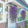 Artificial autumn hanging flowers and plants for outdoor autumn decoration, 2-piece set of silk like long trailing vines