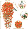 Artificial autumn hanging flowers and plants for outdoor autumn decoration, 2-piece set of silk like long trailing vines