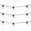 RGB Outdoor String Lights, Outside Patio Lights with APP Control, 15 Single-Color Adjustable Brightness Time Setting