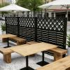 W48'' x H47.3'' x 2 Panels Metal Privacy Screen, Outdoor Privacy Panels, Trash Can Enclosure, Air Conditioner Fence, Pool Equipment Enclosure