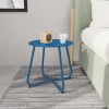 Outdoor Table Small Patio Side Table, Round Metal Side Table, Weatherproof, Portable, Outdoor End for Garden, Balcony, Yard