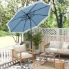 1 Piece 9ft Patio Parasol with Sunshade for Patio, Garden, Pool, Balcony