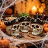 Hand Painted Pirate Skull Planter, Gothic Planter, Unique Small Skeleton Flower Pot Indoor/Outdoor with Drainage