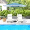 1 Piece 9ft Patio Parasol with Sunshade for Patio, Garden, Pool, Balcony