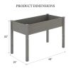 Raised Garden Bed Cedar Planter with Non Woven Liner, Bottom Drainage, for Outdoor Plants