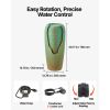 Outdoor Water Fountain, 30.71 in Height Fountain and Waterfall, 1-Tier Floor Standing Glazed Jar Style Fountains with LED Light and Pump