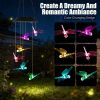 Outdoor Hanging Dragonfly Solar Wind Chimes, Color Changing LED Light, Waterproof Wind Chime for Patio Lawn Window Decoration