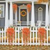 Artificial autumn hanging flowers and plants for outdoor autumn decoration, 2-piece set of silk like long trailing vines