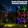 Color Changing Solar Wind Chime Light, Moon & Star Wind Chimes, Waterproof Outdoor Hanging Decor for Garden Balcony Porch