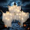 Hanging Ghost, Halloween Decorations Outdoor/Indoor-3Pcs Ghost Decor with Light, Halloween Ornaments, Hallowee n Decor for Tree, Yard, Window, Garden