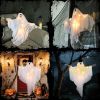Hanging Ghost, Halloween Decorations Outdoor/Indoor-3Pcs Ghost Decor with Light, Halloween Ornaments, Hallowee n Decor for Tree, Yard, Window, Garden