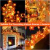 2 Pack Fall Decor Enlarged Maples Leaves Lights Total 20Ft 40LED Fall Decorations for Home