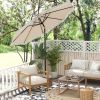 1 Piece 9ft Patio Parasol with Sunshade for Patio, Garden, Pool, Balcony